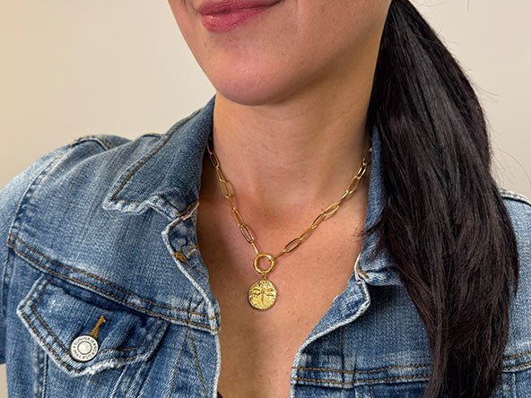Dragonfly Coin Pendant