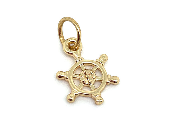 Treasure Box | Gold Nautical Helm Charm