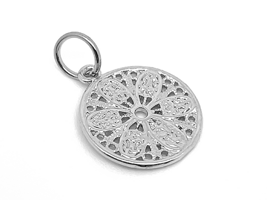 Load image into Gallery viewer, Lace Flower Pendant
