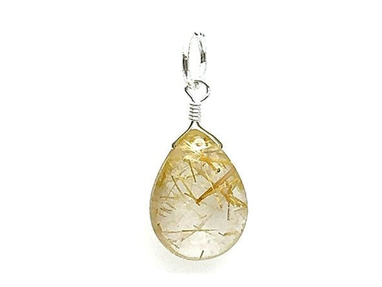 Natural Stone Teardrop | Golden Rutile | LINK, design your own