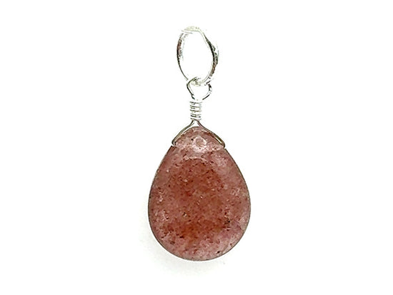 Load image into Gallery viewer, Natural Stone Teardrop | Cherry Quartz
