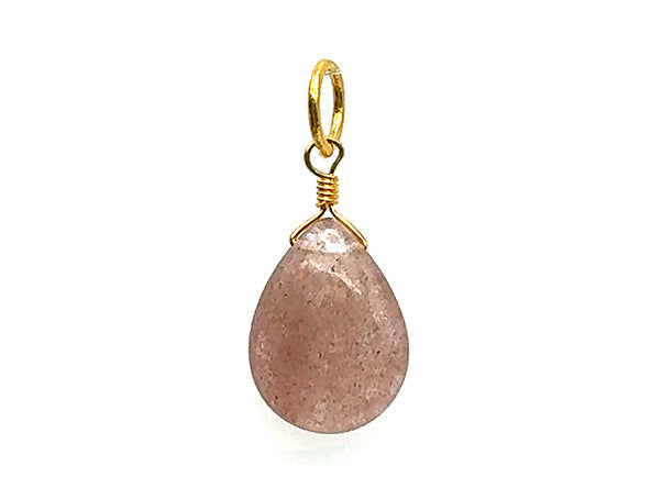 Load image into Gallery viewer, Natural Stone Teardrop | Cherry Quartz
