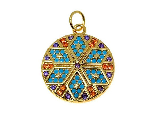 Sparkling Colorful Mosaic Star Pendant | LINK, design your own