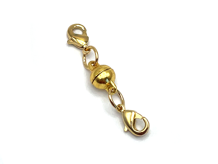 Double Strand Magnetic Layering Necklace Clasp - Gold