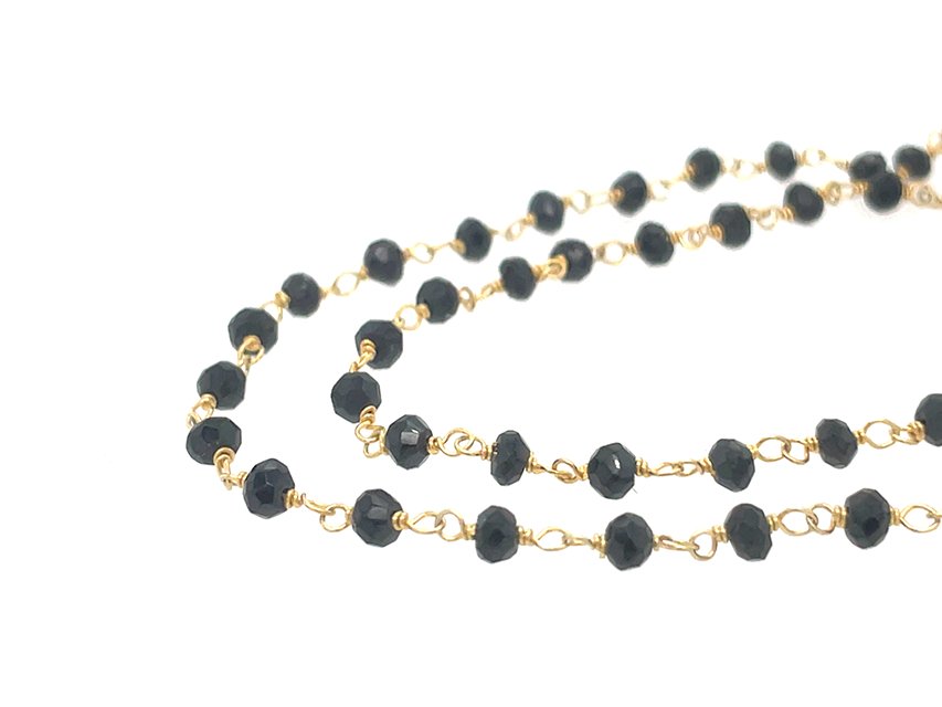 Black Onyx Rosary Chain | LINK, design your own