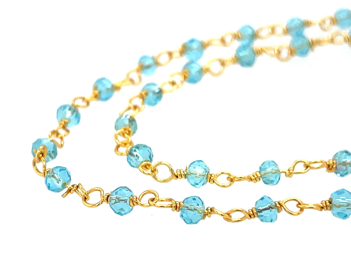 Blue Topaz Rosary Chain | LINK, design your own