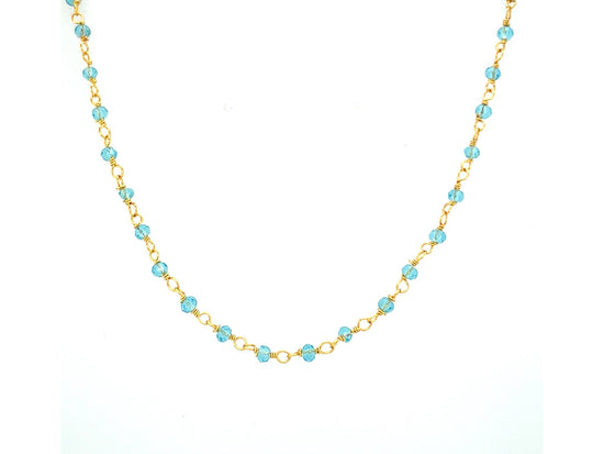 Blue Topaz Rosary Chain | LINK, design your own