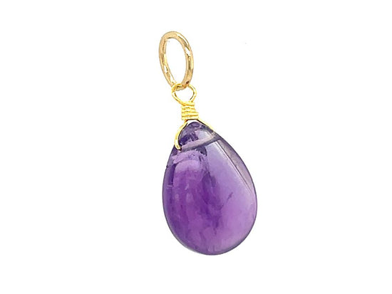 Natural Stone Teardrop | Amethyst | LINK, design your own