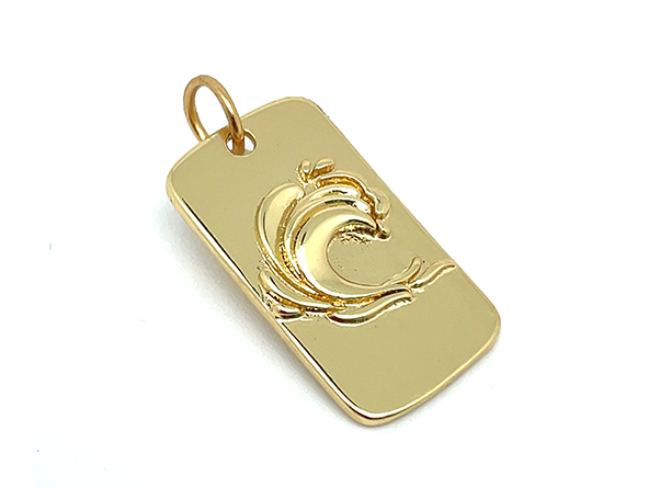 Gold Wave Pendant