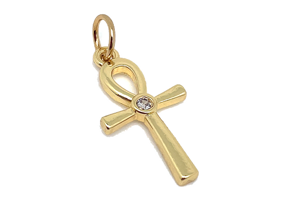 Load image into Gallery viewer, Gold Egyptian Ankh Cross Pendant
