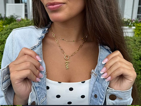 Elegant Love Word Pendant