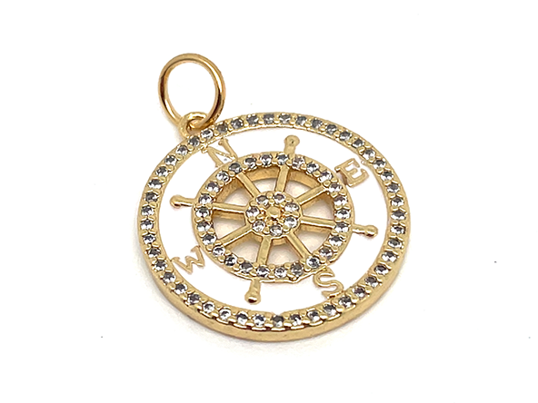 Load image into Gallery viewer, Sparkling Compass Pendant
