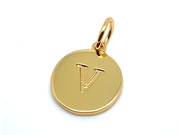 Double Sided Initial Pendant Gold Silver LINK Necklaces