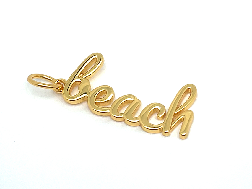 Elegant Beach Word Pendant