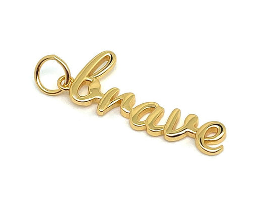 Elegant Brave Word Pendant | LINK, design your own