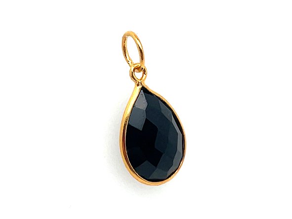 Eye Catching Teardrop | Natural Black Onyx | LINK, design your own