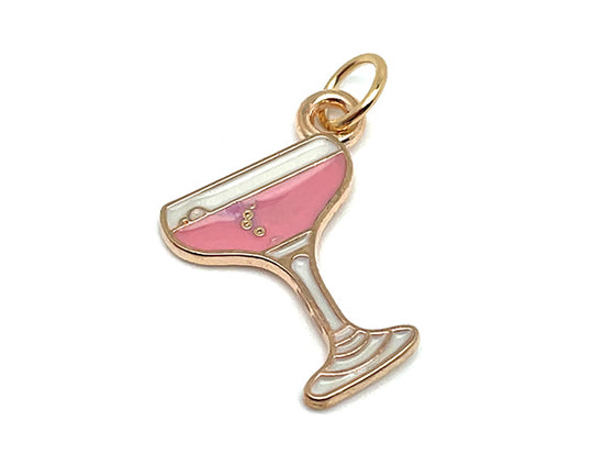 Load image into Gallery viewer, FUN CHARM | Pink Martini Glass Charm
