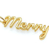 Elegant Merry Word Pendant | LINK, design your own