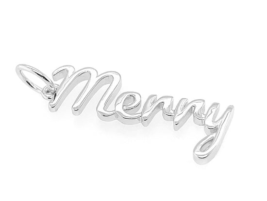 Elegant Merry Word Pendant