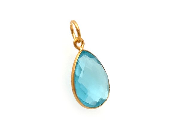 Eye Catching Teardrop | Aqua Blue Quartz | LINK, design your own