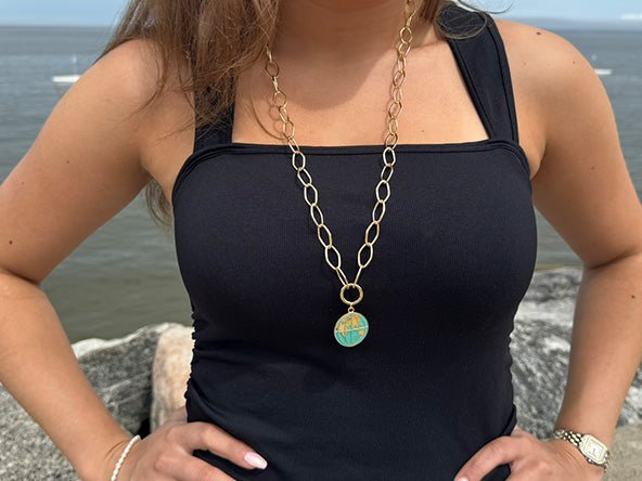 World Map Earth Pendant