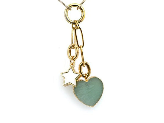 Timeless Heart Pendant | Natural Amazonite | LINK, design your own