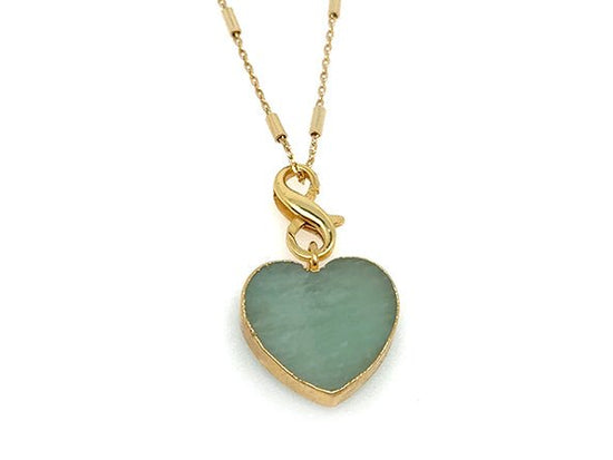 Timeless Heart Pendant | Natural Amazonite | LINK, design your own