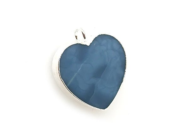 Timeless Heart Pendant | Natural Blue Opal | LINK, design your own