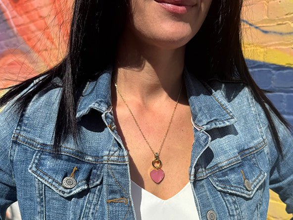 Timeless Heart Pendant | Natural Rhodochrosite