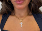 Large Sparkling Cross Pendant