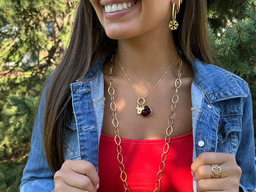 Sparkling Snowflake Earring Charms