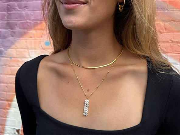 Sparkling Rectangle Pendant