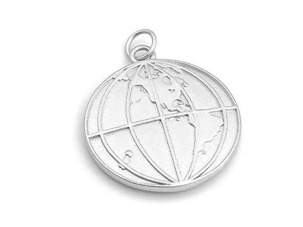 World Map Globe Medallion