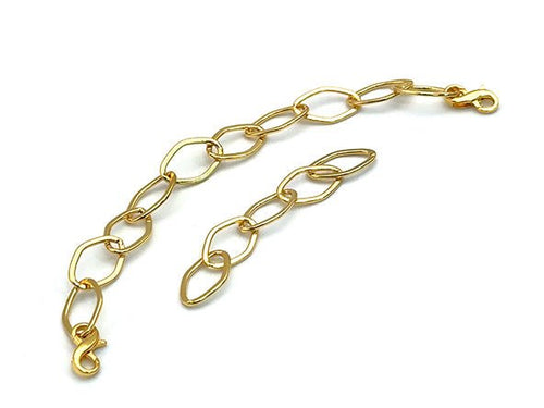 Diamond Shaped Chain Extender Set in gold by LINK