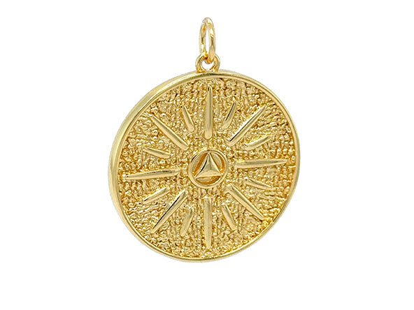 Two-Sided Dazzling Sunray Pendant