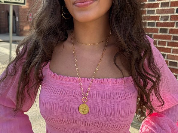 Two-Sided Dazzling Sunray Pendant