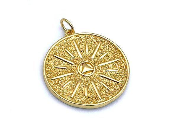 Two-Sided Dazzling Sunray Pendant