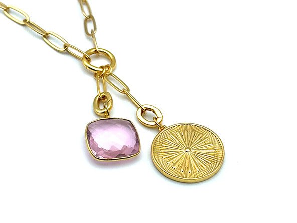 Two-Sided Dazzling Sunray Pendant