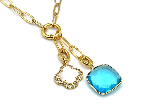 Quatrefoil Mother of Pearl Pendant