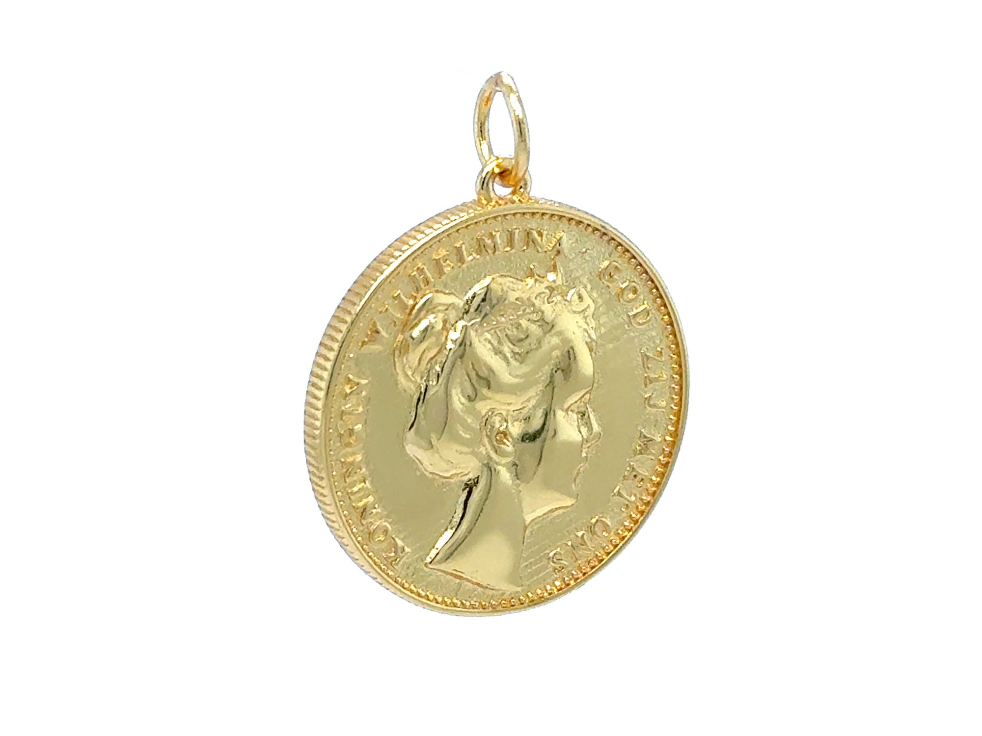 Dutch Tenner Coin Pendant: Wilhelmina Replica | LINK Necklaces