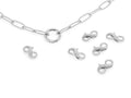 Elegant Paperclip Infinity Clasp Set | SILVER
