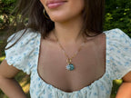 Two-tone gold and silver mixed metal paperclip chain necklace with LINK clasp