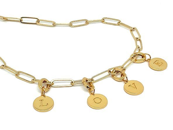 Tiny Oval Push-In Clasp Gold & Silver | LINK Necklaces