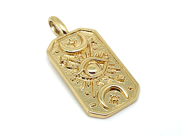 Load image into Gallery viewer, Rectangle Evil Eye Pendant

