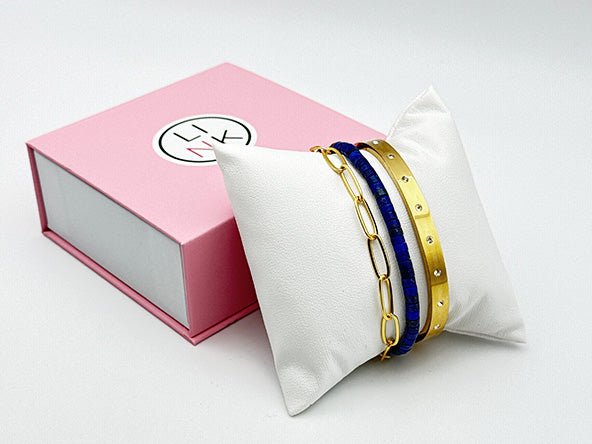 Sparkling Elegant Radiant Bracelet Set | Lapis Lazuli Blue