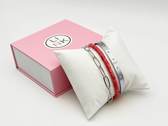 Sparkling Elegant Radiant Bracelet Set | Pink