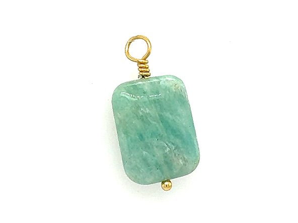 Vintage | Rectangle Amazonite Pendant | LINK, design your own