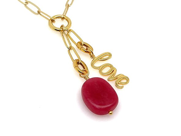 Vintage | Red Crystal Pendant | LINK, design your own