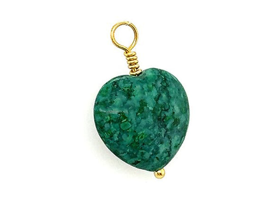 Vintage | Green Chrysocolla Heart Pendant | LINK, design your own