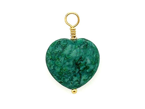 Vintage | Green Chrysocolla Heart Pendant | LINK, design your own